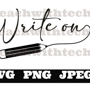 Write on SVG PNG JPEG for Pencil Dispenser Decorate Your Own - Etsy