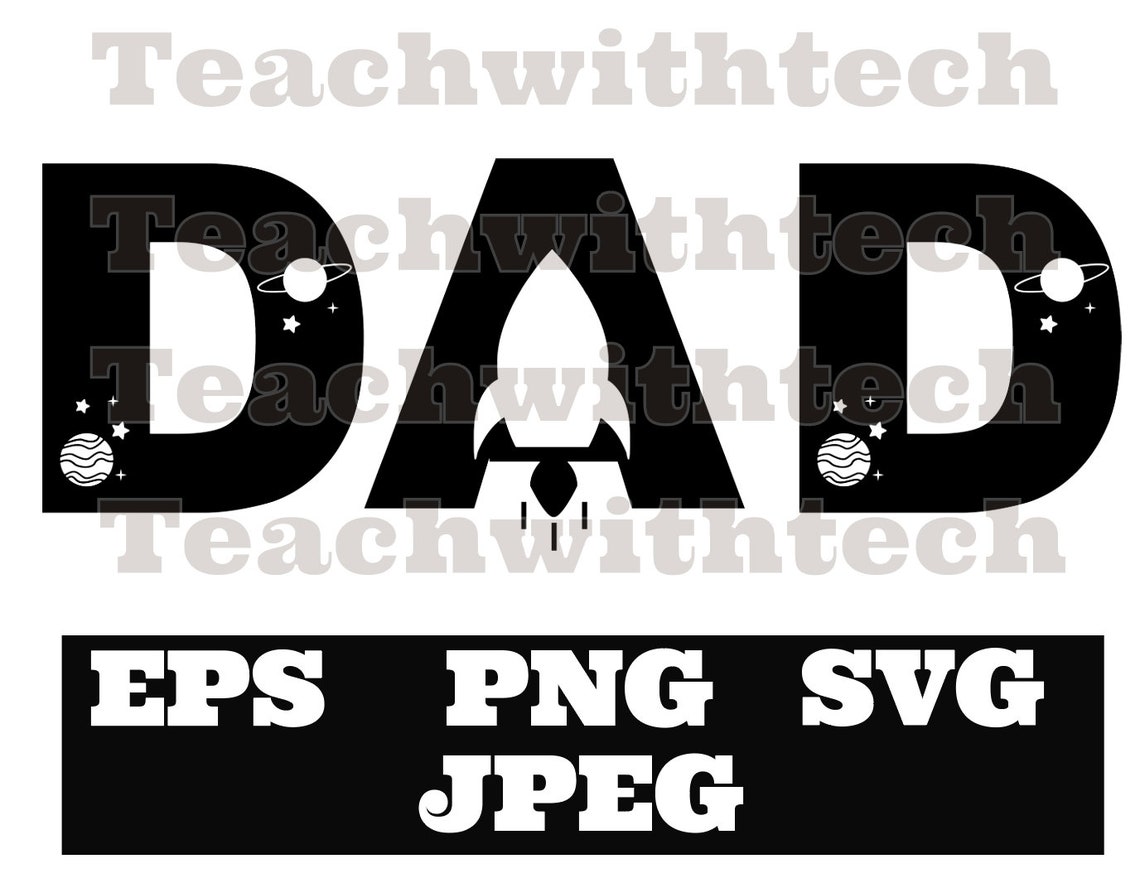 Dad Space SVG Png Dad Name Space Birthday Png Matching - Etsy
