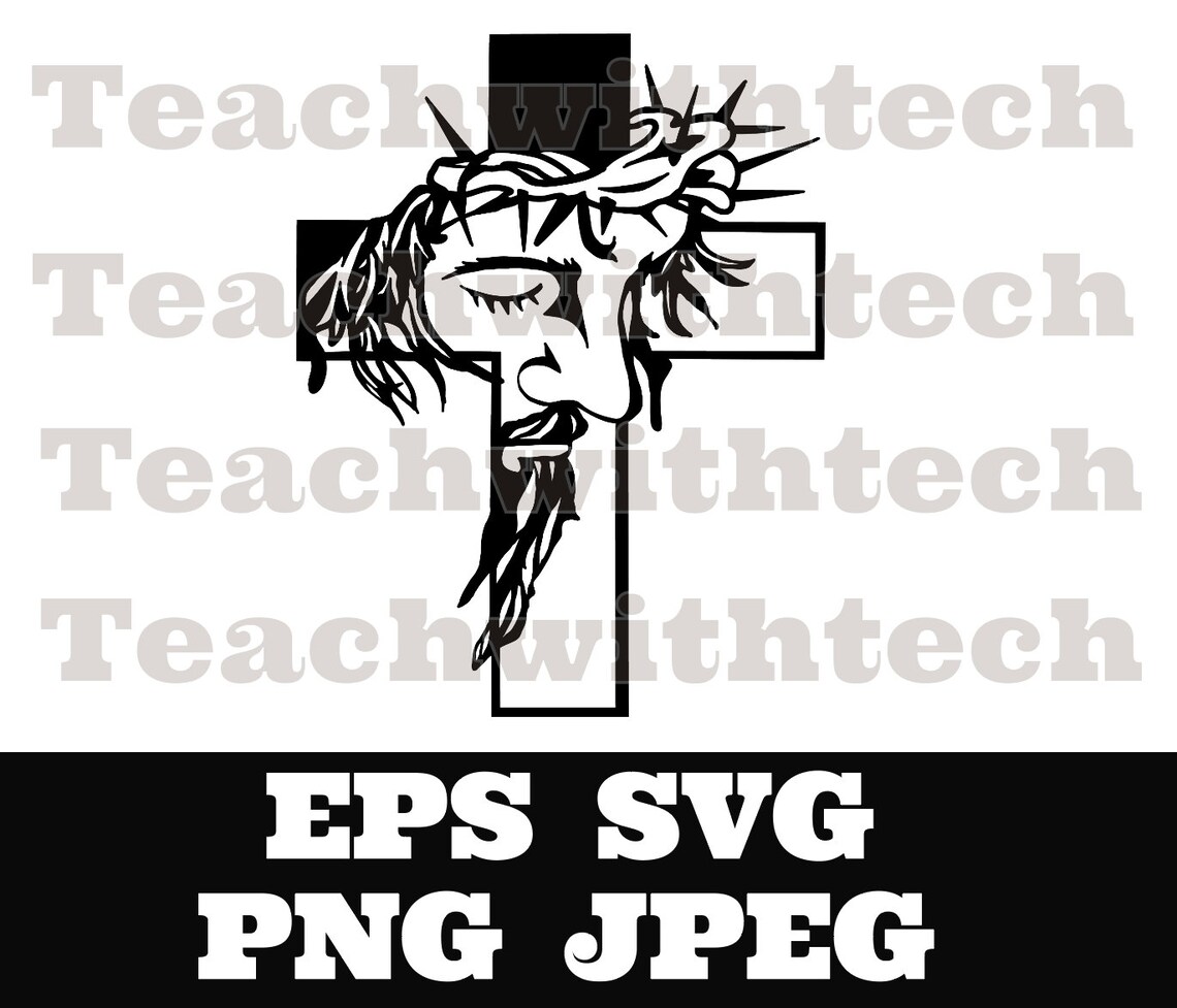 Jesus Cross SVG, Cross Cut File Cricut Silhouette, Crucifix SVG ...