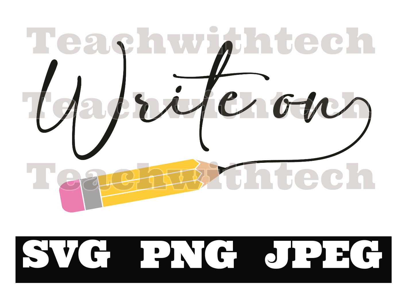Write On SVG PNG JPEG for Pencil Dispenser Multi - Color  Decorate Pencil Dispenser with this Digital File Pencil Dispenser Decoration Decor