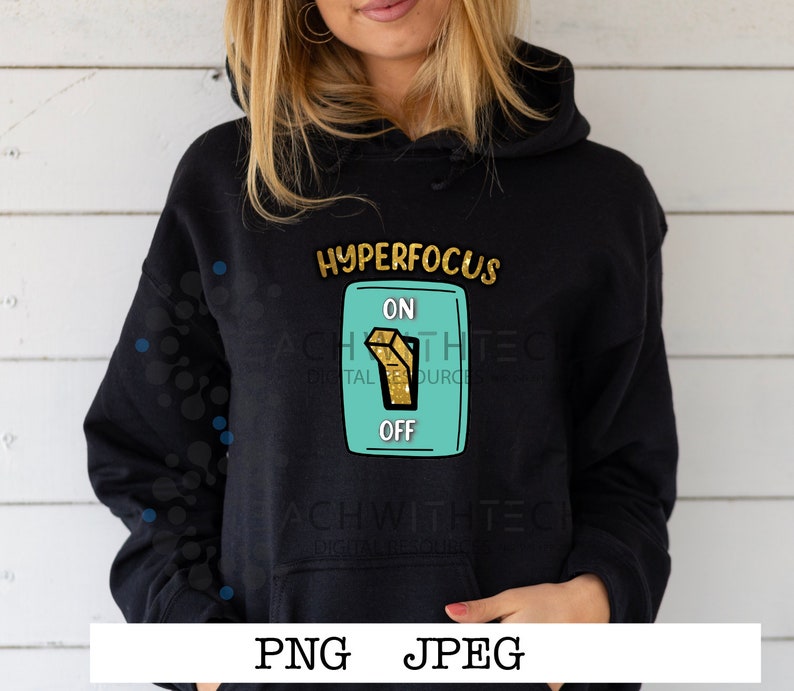 Hyperfocus ON Switch Sticker ADHD Neurodiversity Special Ed Mental ...