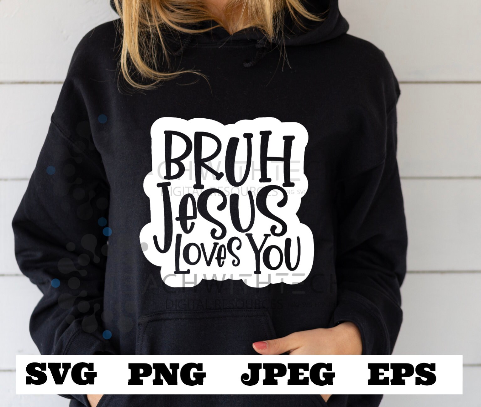 Jesus Loves You SVG PNG EPS - Jesus Cut File - Church Svg - Religious ...