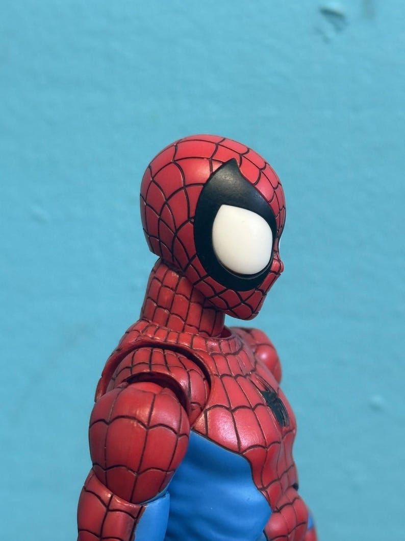 SOLO CABEZA Mark Bagley Ultimate Spider-Man década del 2000 Mafex Custom Escala 1/12 imagen 3