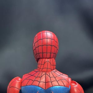 SOLO TESTA SH Figuarts Rosso Blu Ultimate Spider-Man Mark Bagley Personalizzato Scala 1/12 immagine 4