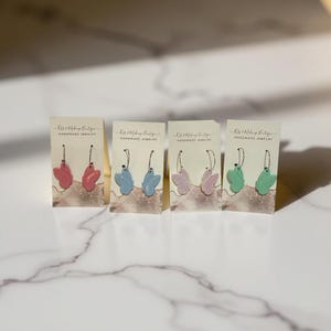 Elegant Butterfly Silhouette Earrings — Handmade Polymer Clay