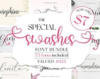 The Special Swashes Font Bundle