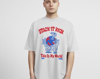 Marca Stack It High - Camisa streetwear - Camisa gráfica - Rat Streetwear - camisa street wear