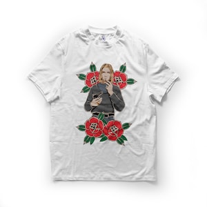 Kurt Cobain shirt by Stack It High - White Nirvana Shirt - Kurt Cobain Shirts
