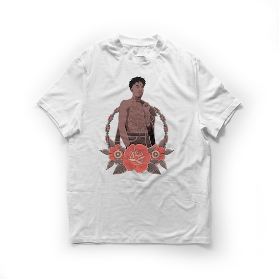 21 Savage Shirt White - 21 Savage Tee - Stack It High Shirt - 21