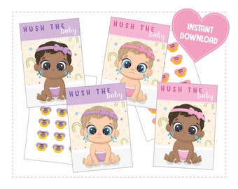 Hush The Baby, Baby Shower, Gender Reveal, DIGITAL DOWNLOAD