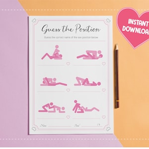 Guess The Position - Hen / Bachelorette Game - DIGITAL DOWNLOAD