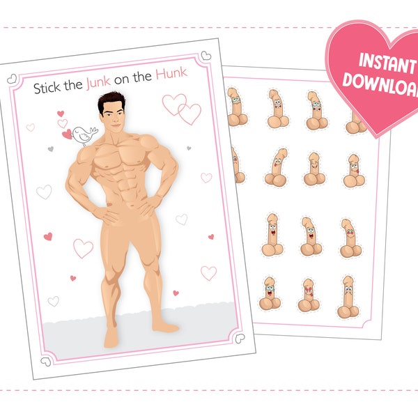 Stick the Junk on the Hunk 2024 Hen Bachelorette  Game