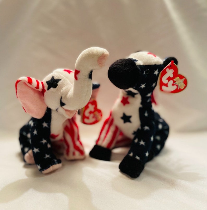 Rare Beanie Babies Lefty and Righty Year 2000 Etsy