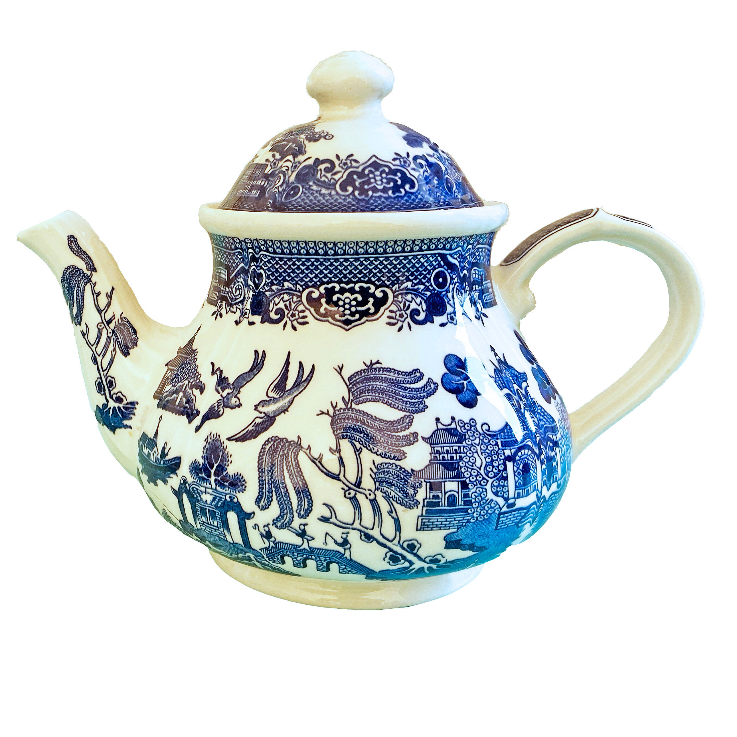Churchill Iconic Willow Design 1200ml Teapot Etsy
