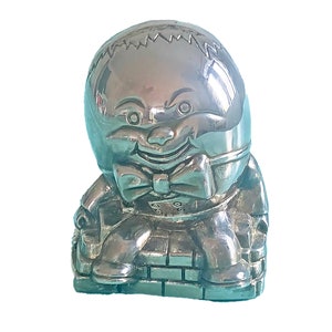 Humpty Dumpty Sitting On The Wall Silver Plated Money Box/Piggy Bank