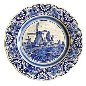Delft Blue Hand Painted Plate