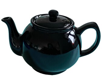 Price and Kensington Black Gloss Six Cup 1960s Teapot With Molded In Mark on Bottom