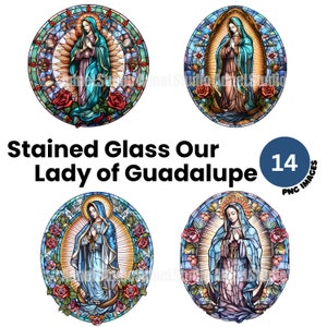 Vidrieras Nuestra Señora de Guadalupe Clipart - Virgen María PNG, Nuestra Señora de Guadalupe PNG, Virgen María Elaboración de Artesanías de Papel Digital
