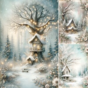 Winter Forest Fairy House Junk Journal, Printable Fairytale Journal ...