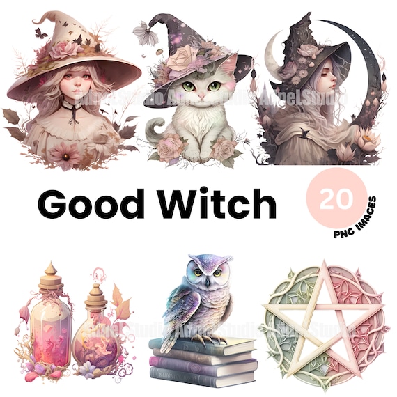 White good witch Clipart -12 High quality png files, magic clip art, mystical clipart png, witchcraft png, pagan clipart png, pagan png