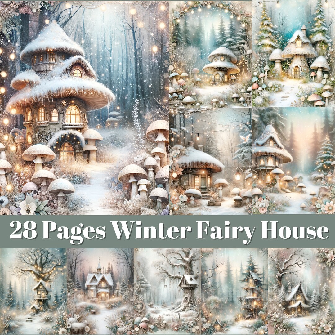 Winter Forest Fairy House Junk Journal, Printable Fairytale Journal ...