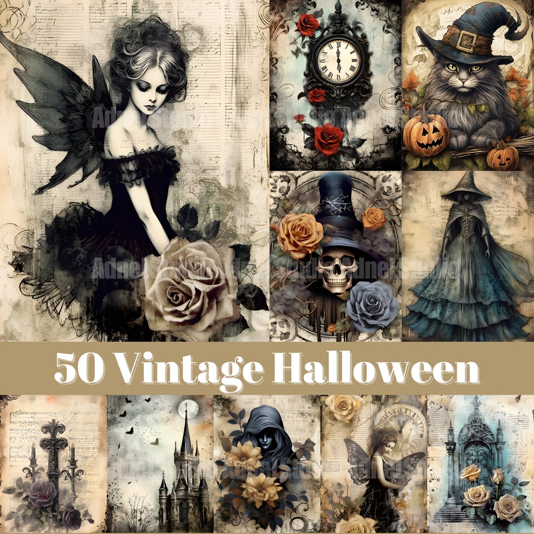 Vintage Halloween Junk Journal, Halloween Goth Junk Journal, Halloween ...