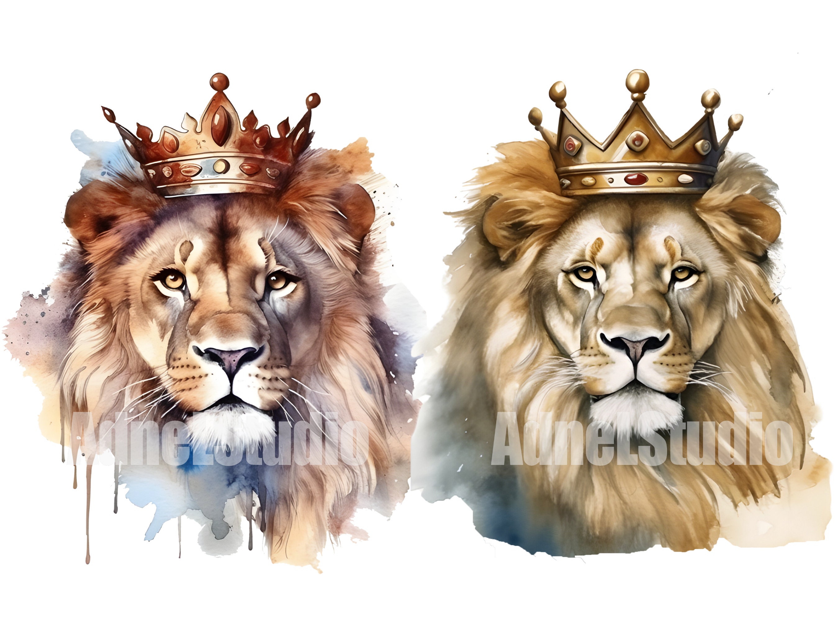 Watercolor Lion Clipart Png, Watercolor Lion King Clip Art, Watercolor ...
