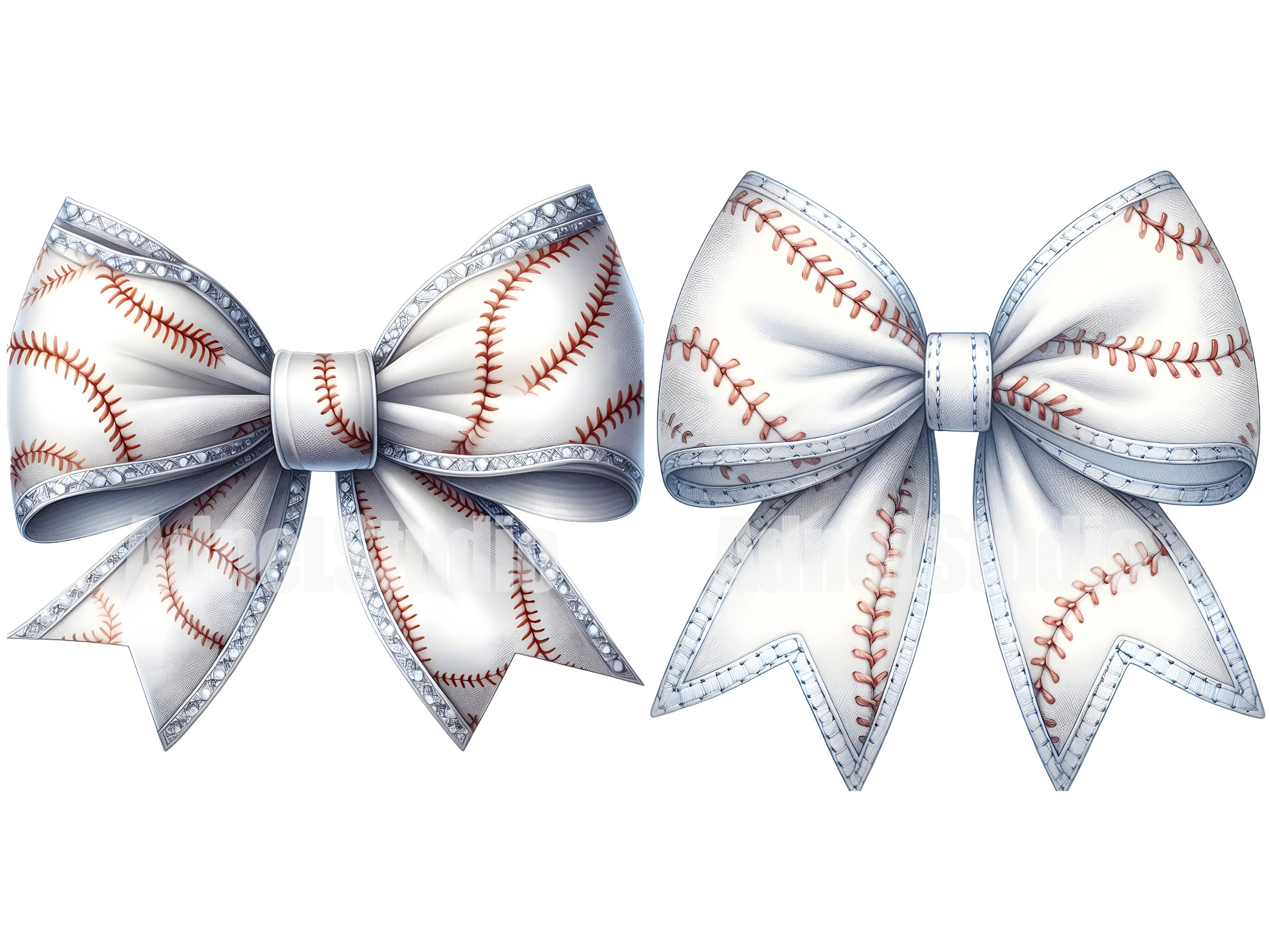 Baseball Ribbon Clipart, Sports Bow Design, Sublimation PNG, Digital ...