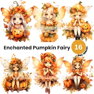 Enchanted Pumpkin Fairy Clipart Pumpkin Fairytale Clipart - Etsy