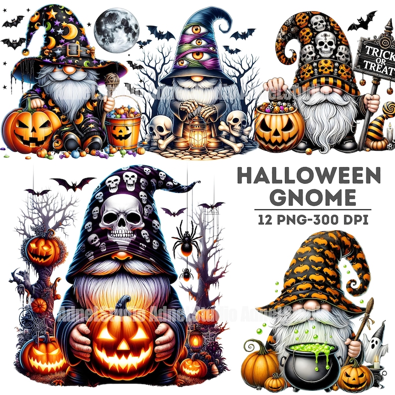 halloween gnome clipart