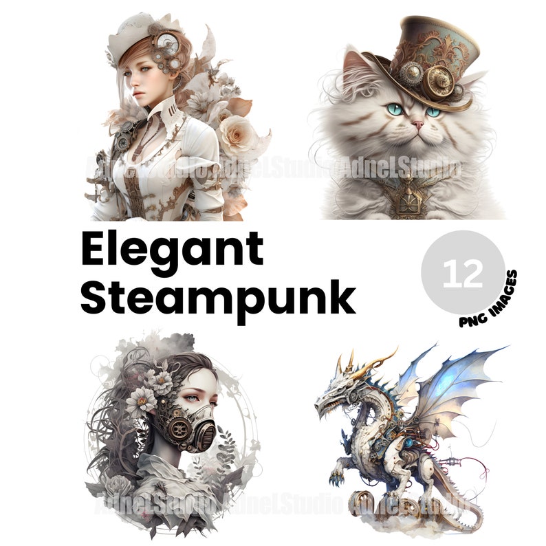 elegant steampunk clipart