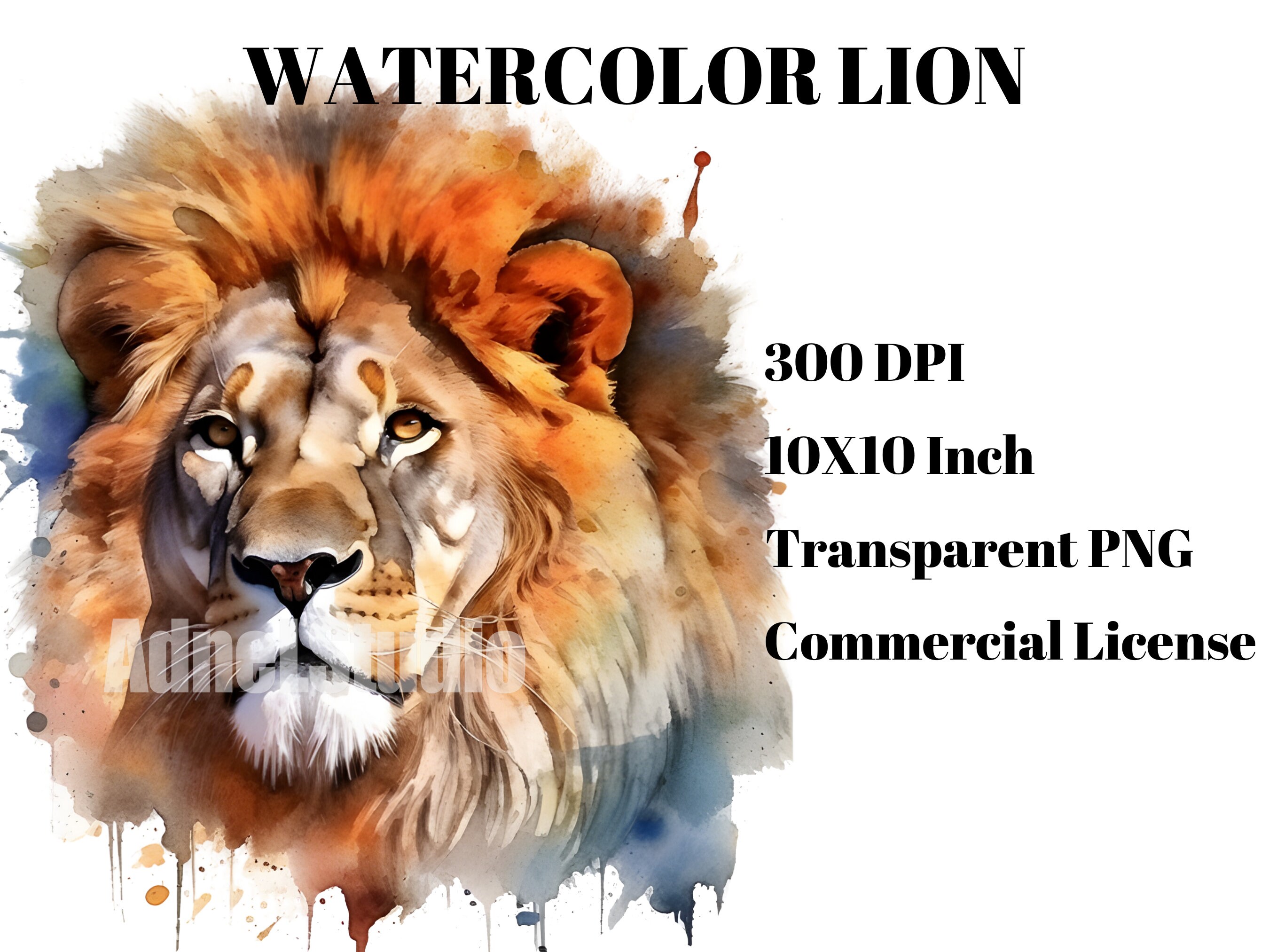 Watercolor Lion Clipart Png, Watercolor Lion King Clip Art, Watercolor ...