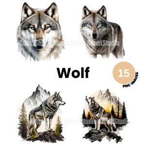Watercolor wolf clipart png, Watercolor wolf png, Watercolor wolf sublimation, Wolf painting digital, Watercolor Wolves png, Mountain wolf