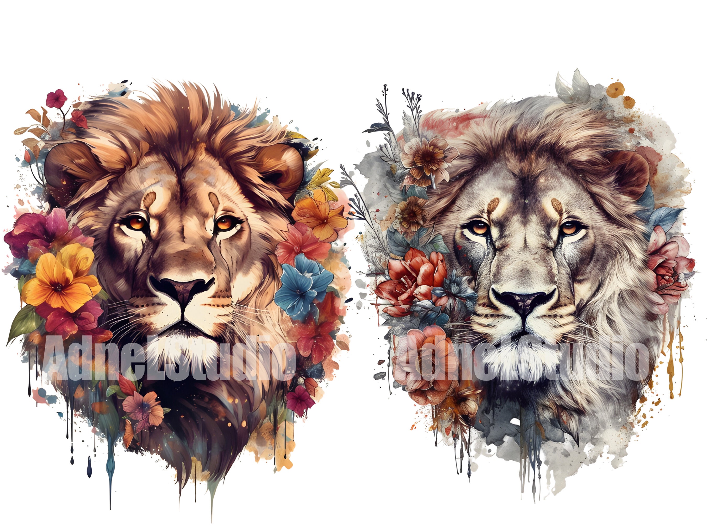Watercolor Lion Clipart Png, Watercolor Lion King Clip Art, Watercolor ...