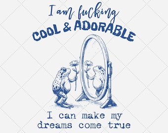 Funny Frog Shirt Design PNG, Animal Art (Digital Download)