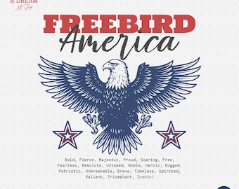 Vintage America Eagle PNG: Patriotic 4th of July Design (Digital Download)