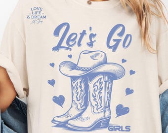 Western Cowgirl Boots and Hat PNG, Southern Rodeo Graphic (Digital Download)
