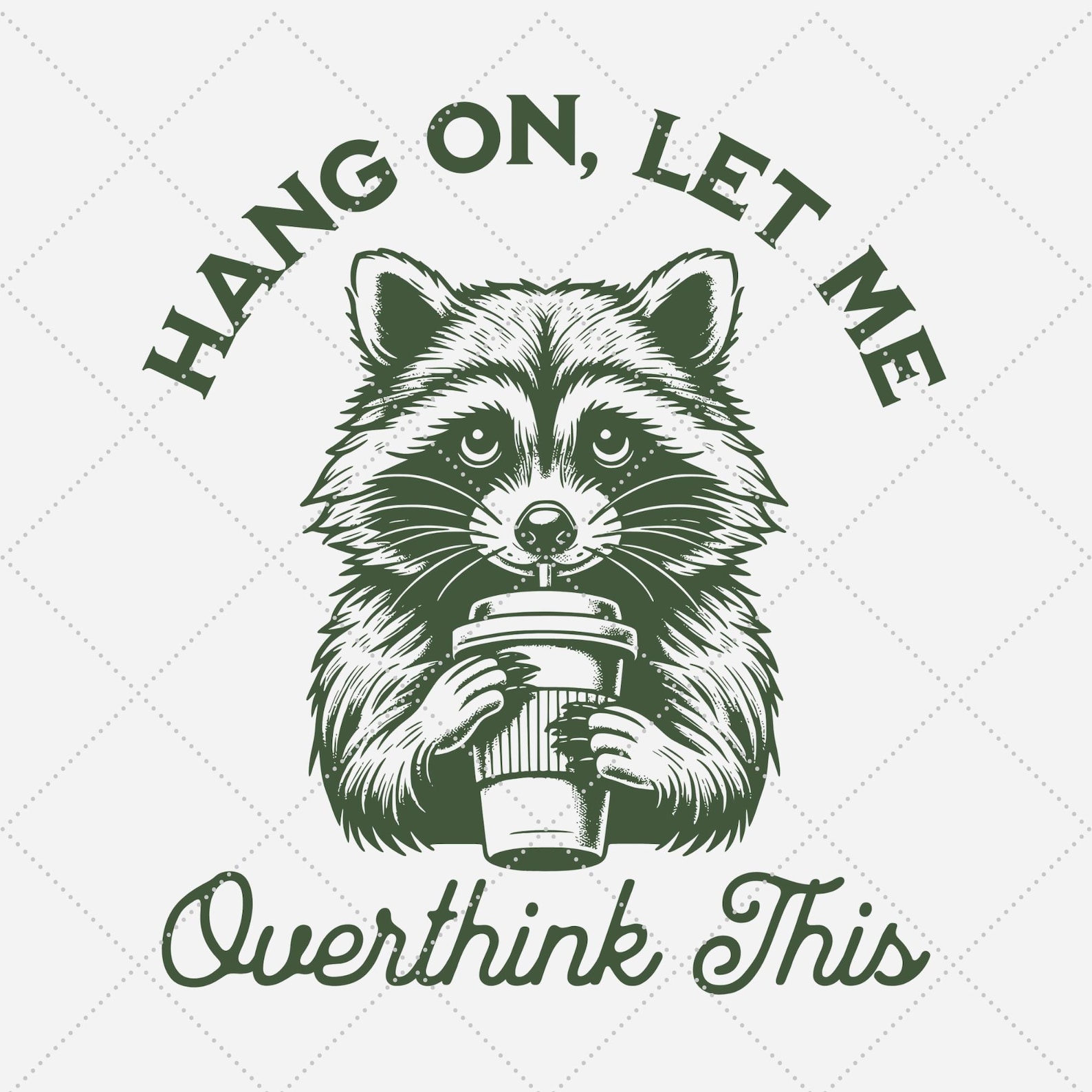 Retro Hang On Let Me Overthink Questo Divertente Sarcastico Vintage Canotta