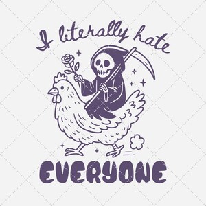 Reaper Chicken PNG: Snarky Sarcastic Animal Shirt (Digital Download)