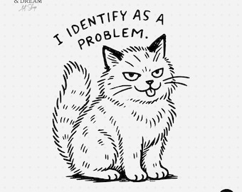 Drôle de chat grincheux PNG, citation sarcastique graphique (téléchargement numérique)