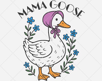 Mama Goose PNG, Funny Mom T-Shirt Design (Digital Download)