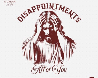 Disappointed Jesus Meme PNG, Funny Christian Clipart (Digital Download)