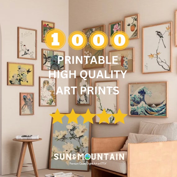 Vintage Farmhouse Art Prints: Muted Green Gallery Wall (Digital Download)