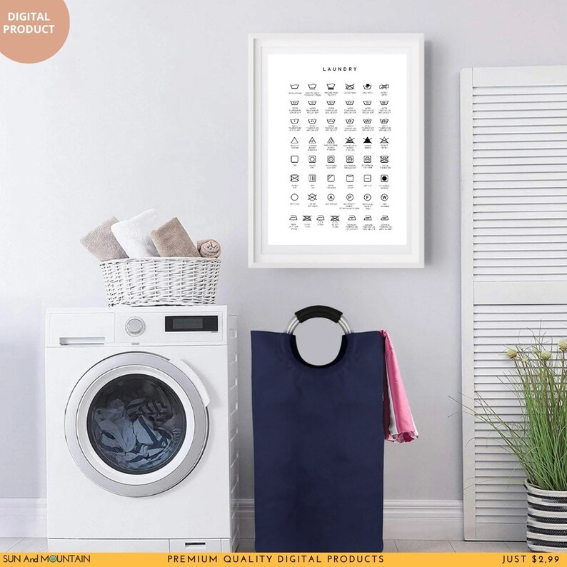 Complete Laundry Room Guide 3 Print Set Printable Wall Art Etsy