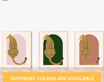 Vintage Leopard Art Print: Retro Wall Decor (Digital Download)