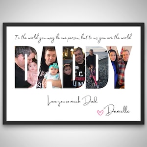 Daddy Photo Collage, Customized Father&#39;s Day Gift, Gift For Dad, Personalized Gift for Dad, Dad Gift from kids, Custom Photo Gift For Dad.