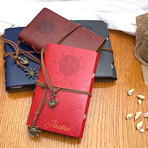 Benutzerdefinierte Leder Journal, Leder Notizbuch, Nautisches Cover Journal, individuelles Geschenk, individuelles Weihnachtsgeschenk, Geburtstagsgeschenk, Vatertagsgeschenk.