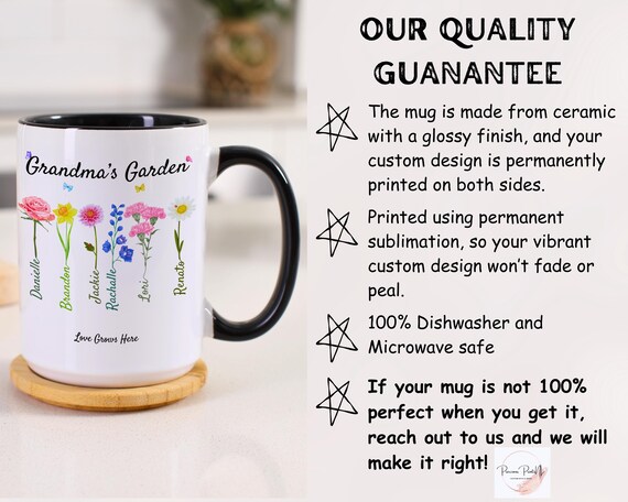 Mug à Café Personnalisé Floral Prénom Lori - Occasion, Bon état, Motif Fleuri