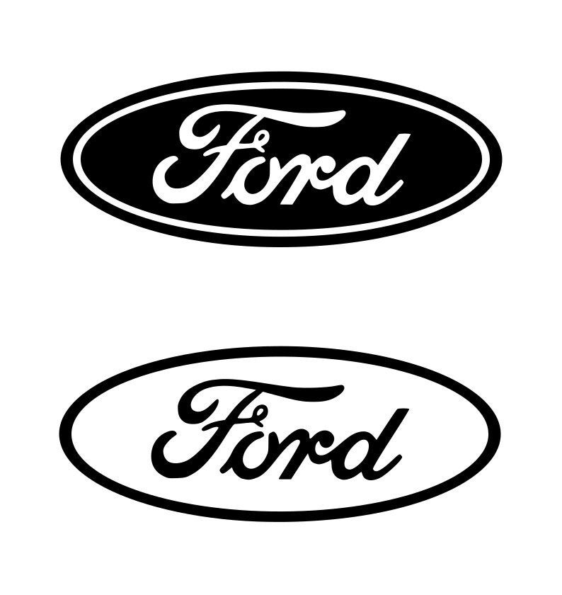 Classic Ford Logo Vinyl Sticker - 4 Round : : Automotive
