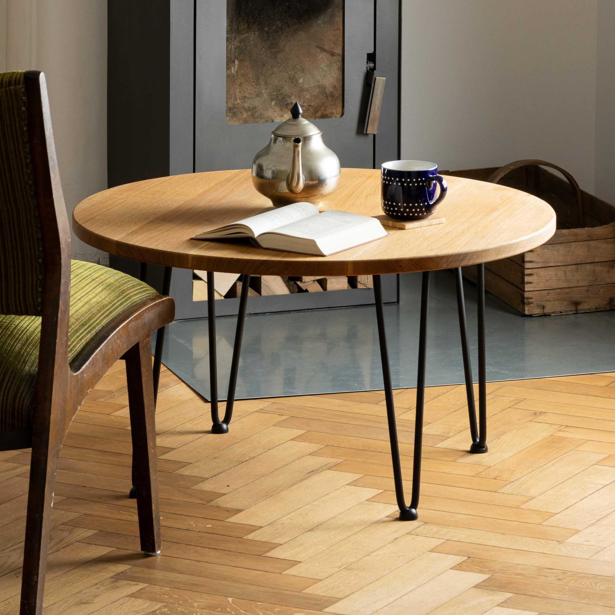 Couchtisch rund eiche massiv